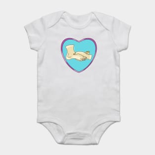 Foot in hand Baby Bodysuit